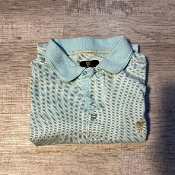 Guinness Polo Shirt Mens Large Green Short Sleeve Embroidered Harp Logo Golf - Picture 1 of 8